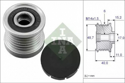 WILMINK GROUP wg1253619 -  Механизм свободного хода генератора